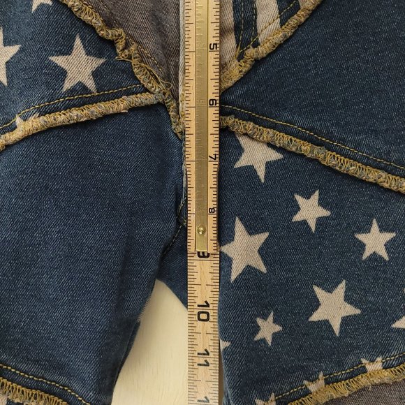 Stars and Stripes Jean Denim Shorts - 5/6 - Picture 6 of 11